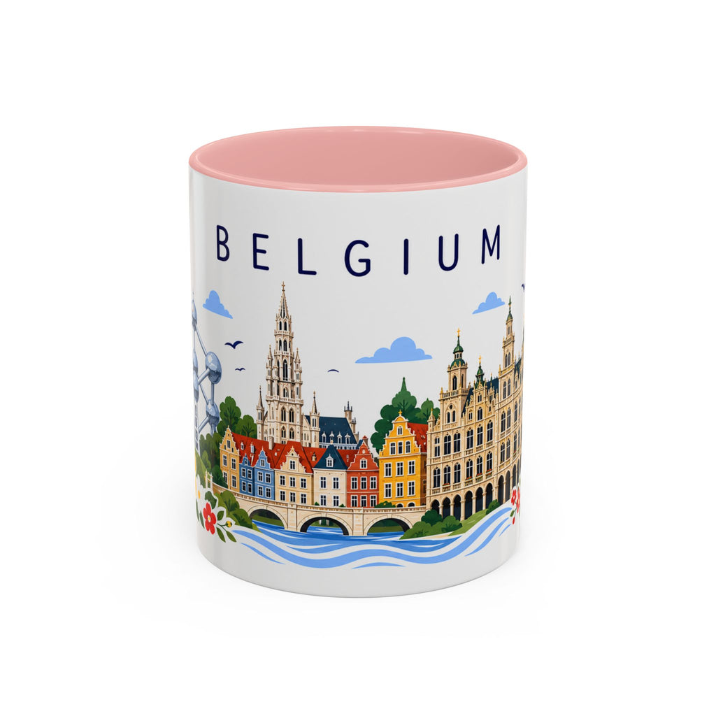Belgium Coffee Mug | Travel Souvenir Accent Mug | Place Gift Ceramic Cup 11oz 15oz