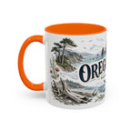 Oregon Coast Mug, Pacific Northwest Travel Souvenir, Bucket List Gift, Accent Ceramic Coffee Mug 11oz 15oz