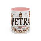Petra Coffee Mug | Travel Destination Souvenir Gift | Accent Color Ceramic 11oz 15oz
