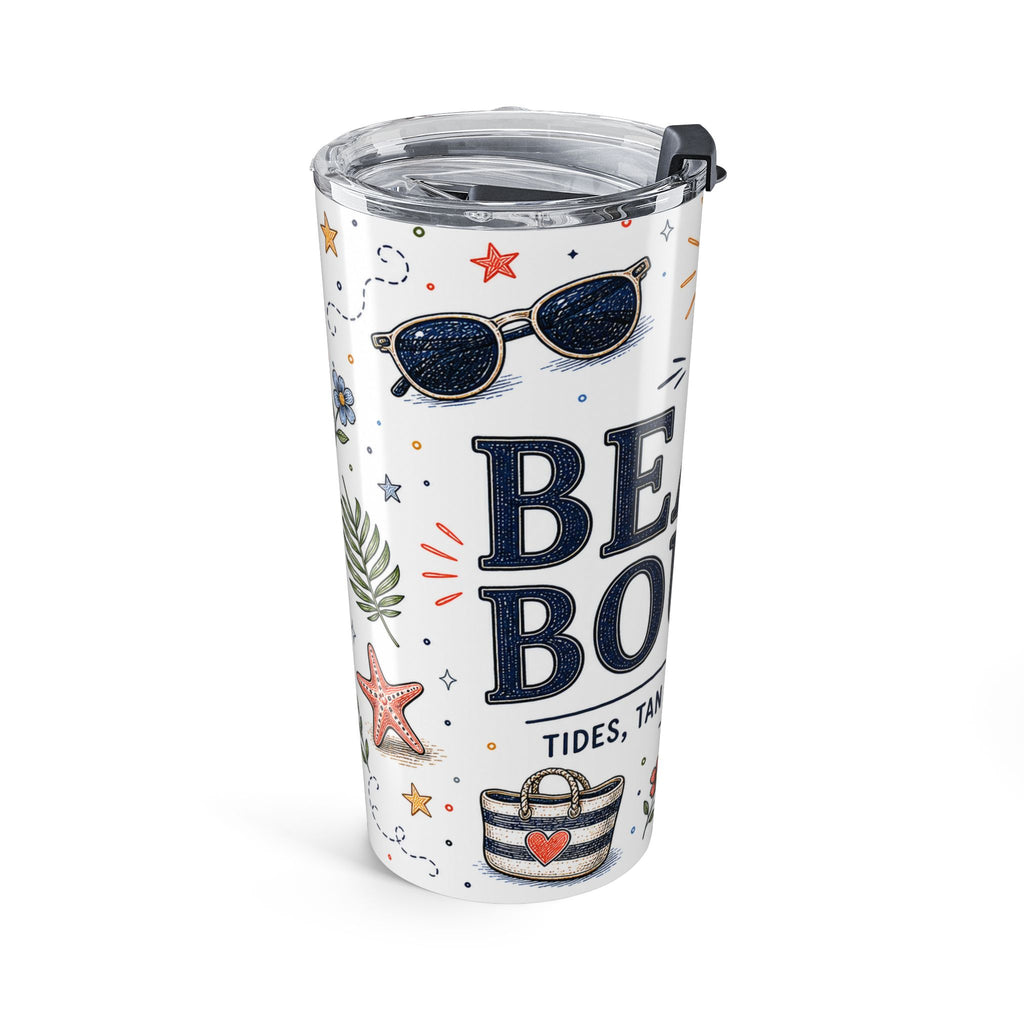 Beach Bound 20oz Tumbler | Coastal Summer Gift | Insulated Stainless Steel Travel Cup