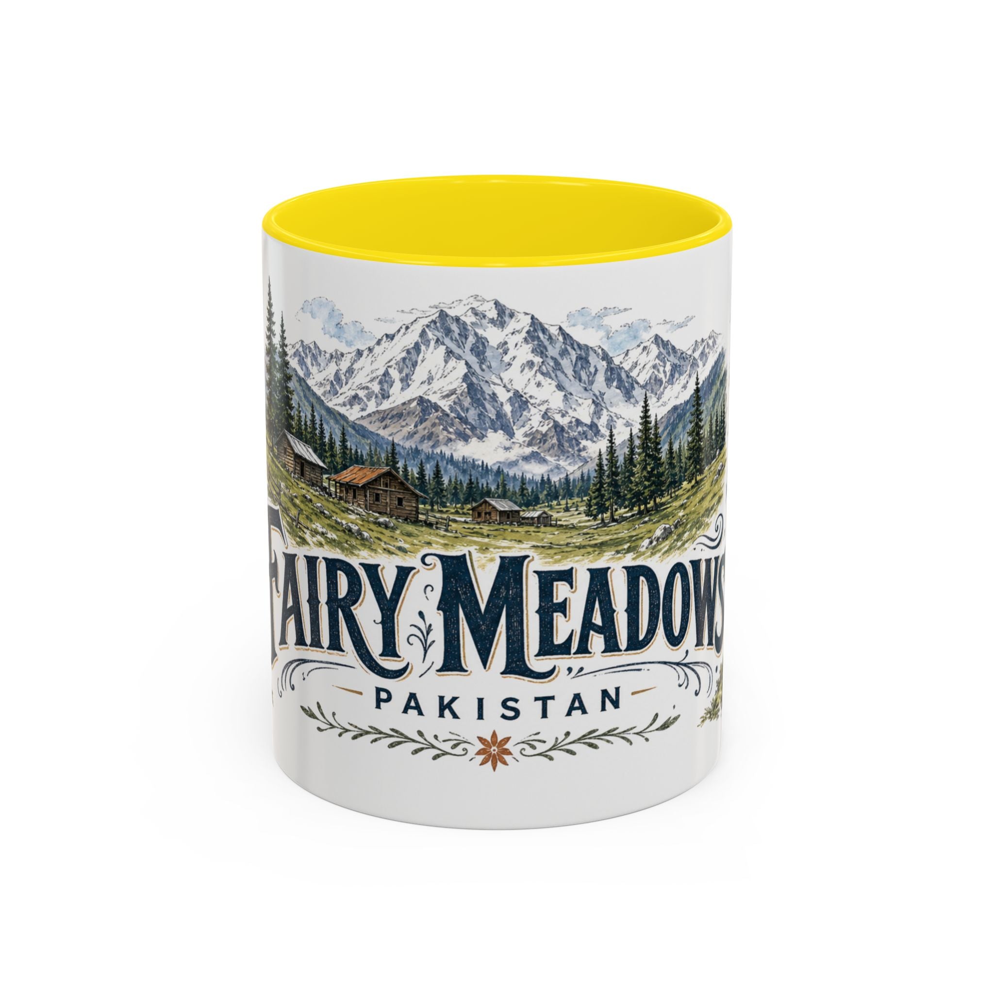 Fairy Meadows Mug, Pakistan Travel Souvenir, Bucket List Gift, Accent Ceramic Coffee Mug 11oz 15oz