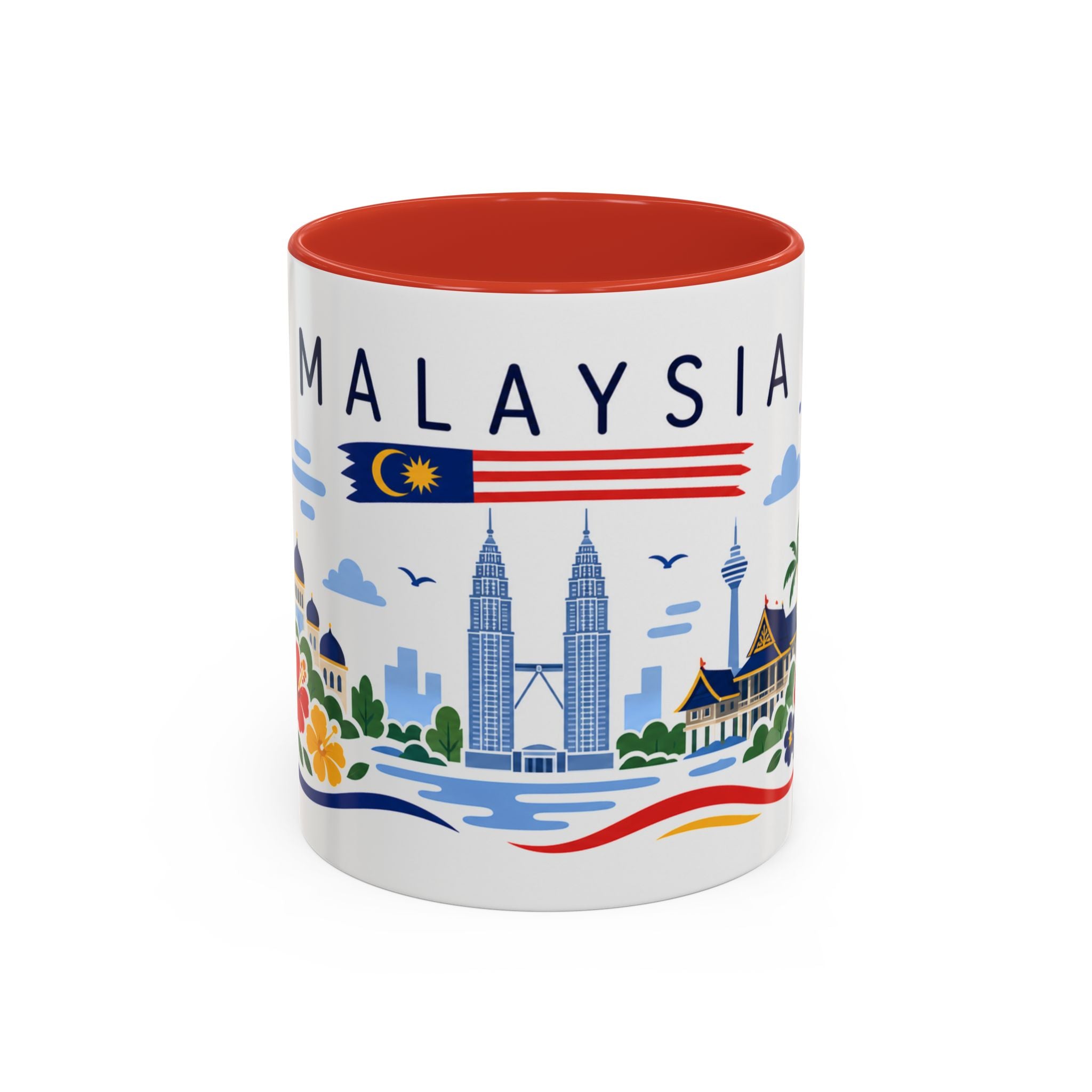 Malaysia Coffee Mug | Travel Souvenir Accent Mug | Country Gift Ceramic Cup 11oz 15oz
