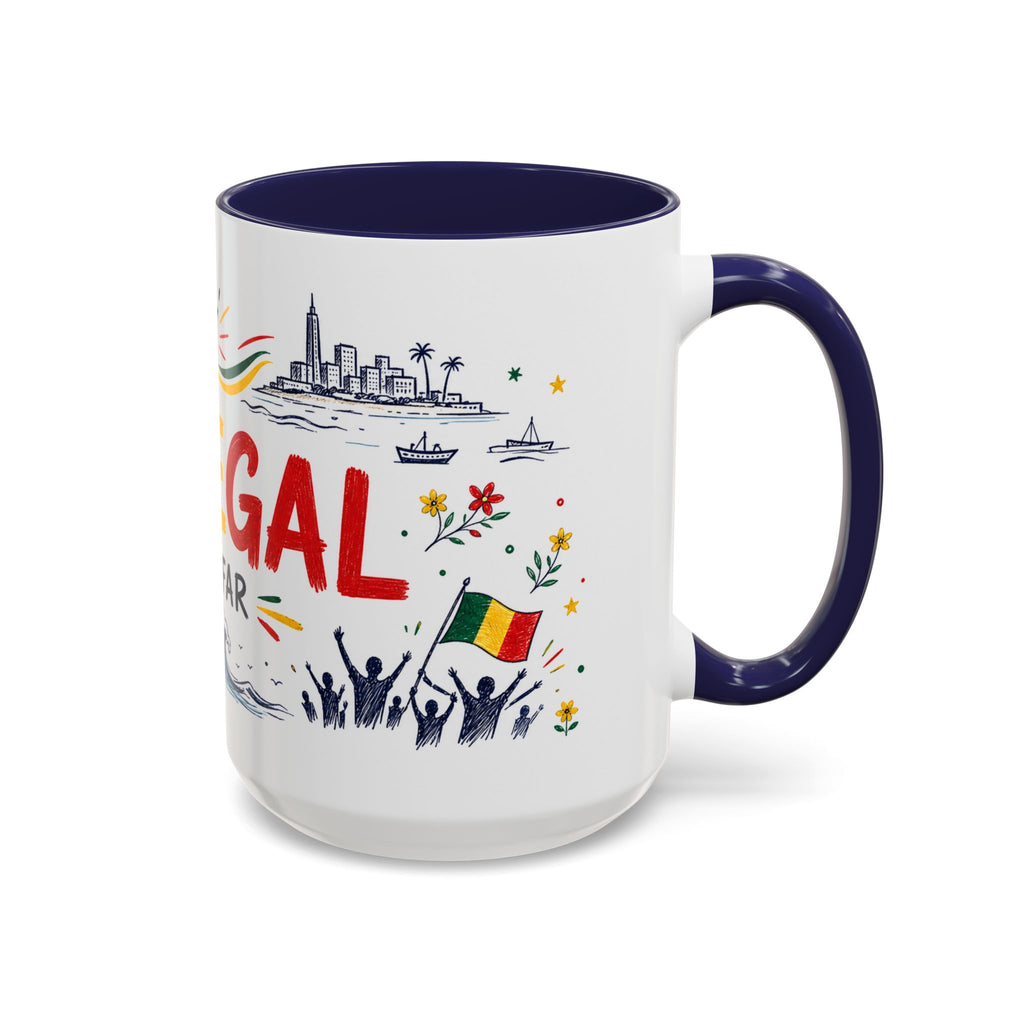 Senegal Soccer Coffee Mug | World Cup Fan Gift | Accent Color Ceramic 11oz 15oz Match Day Cup
