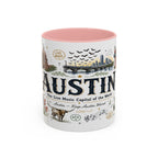 Austin Coffee Mug | Texas Souvenir City Gift | Accent Color Ceramic 11oz 15oz