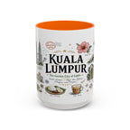 Kuala Lumpur Coffee Mug | Malaysia Souvenir Travel Gift | Accent Color Ceramic 11oz 15oz