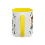 Copenhagen Christmas Mug | Watercolor Travel Souvenir | Holiday Gift | Accent Ceramic Coffee Cup 11oz 15oz