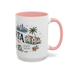 Jakarta Coffee Mug | Indonesia Souvenir Travel Gift | Accent Color Ceramic 11oz 15oz
