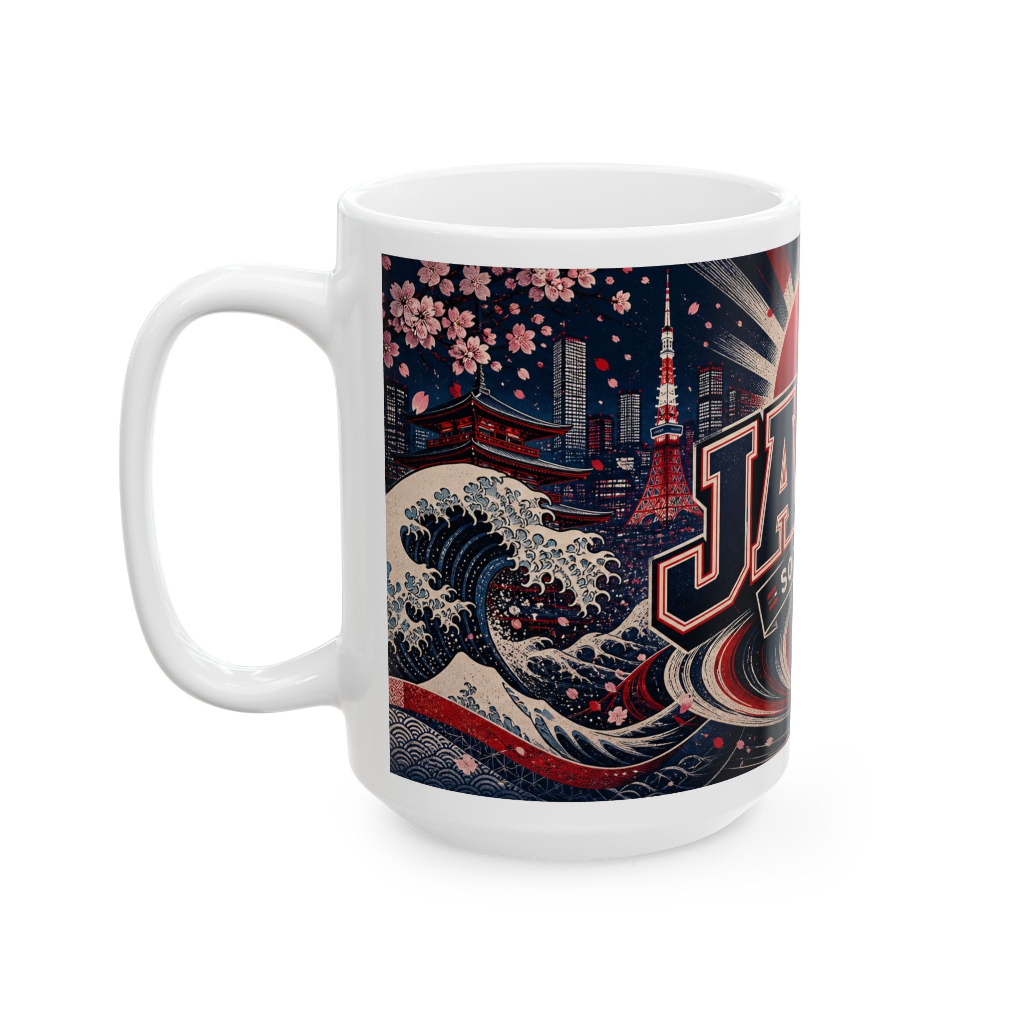 Japan Soccer Spirit Coffee Mug | Soccer Fan Gift | Ceramic 11oz 15oz Match Day Cup
