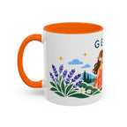 Gemini Zodiac Coffee Mug | Twins and Floral Design | Astrology Birthday Gift | 11 oz 15 oz Ceramic Accent Mug