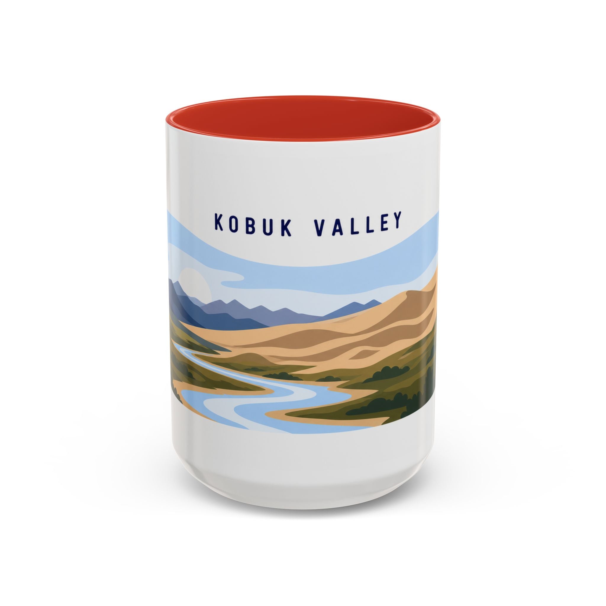 Kobuk Valley National Park Coffee Mug | Solid Color Block Park Souvenir | 11oz 15oz Accent Mug