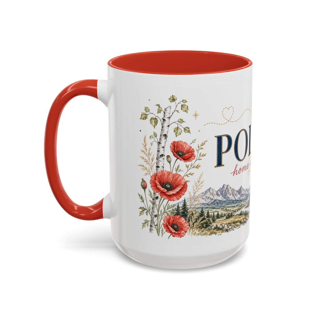 Poland Home Country Mug | Moving Away Gift | Long Distance Friendship | 11 oz 15 oz Accent Mug