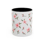 Delaware Peach Blossom Mug, State Flower Floral Coffee Cup, 11oz Botanical Gift