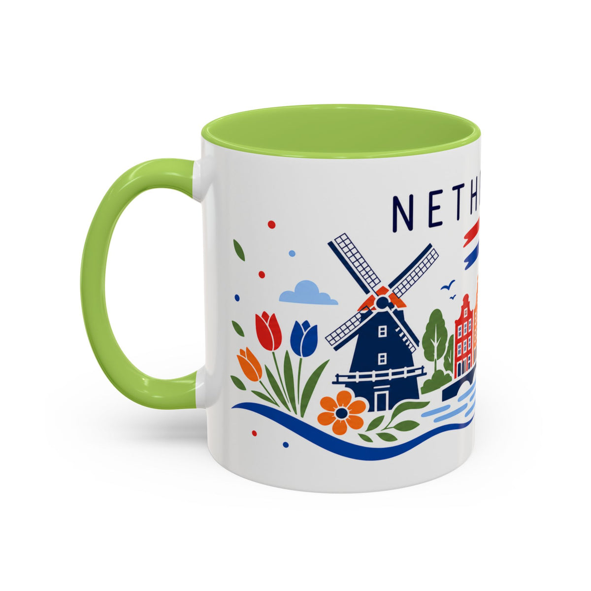 Netherlands Coffee Mug | Travel Souvenir Accent Mug | Country Gift Ceramic Cup 11oz 15oz