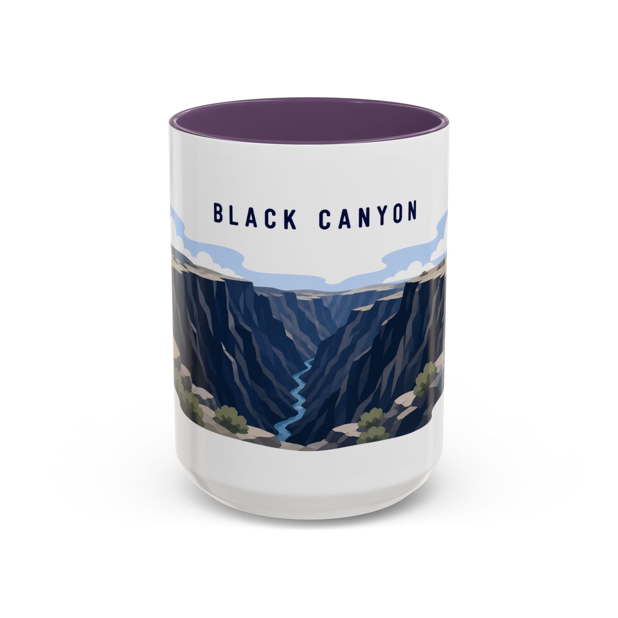 Black Canyon of the Gunnison National Park Coffee Mug | Solid Color Block Park Souvenir | 11oz 15oz Accent Mug