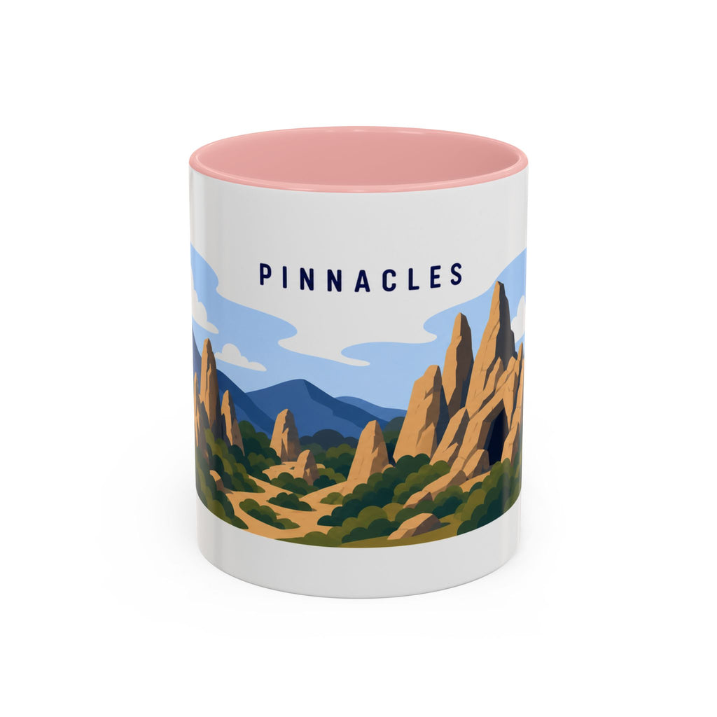 Pinnacles National Park Coffee Mug | Solid Color Block Park Souvenir | 11oz 15oz Accent Mug