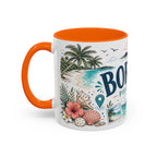 Boracay Coffee Mug | Travel Destination Souvenir Gift | Accent Color Ceramic 11oz 15oz