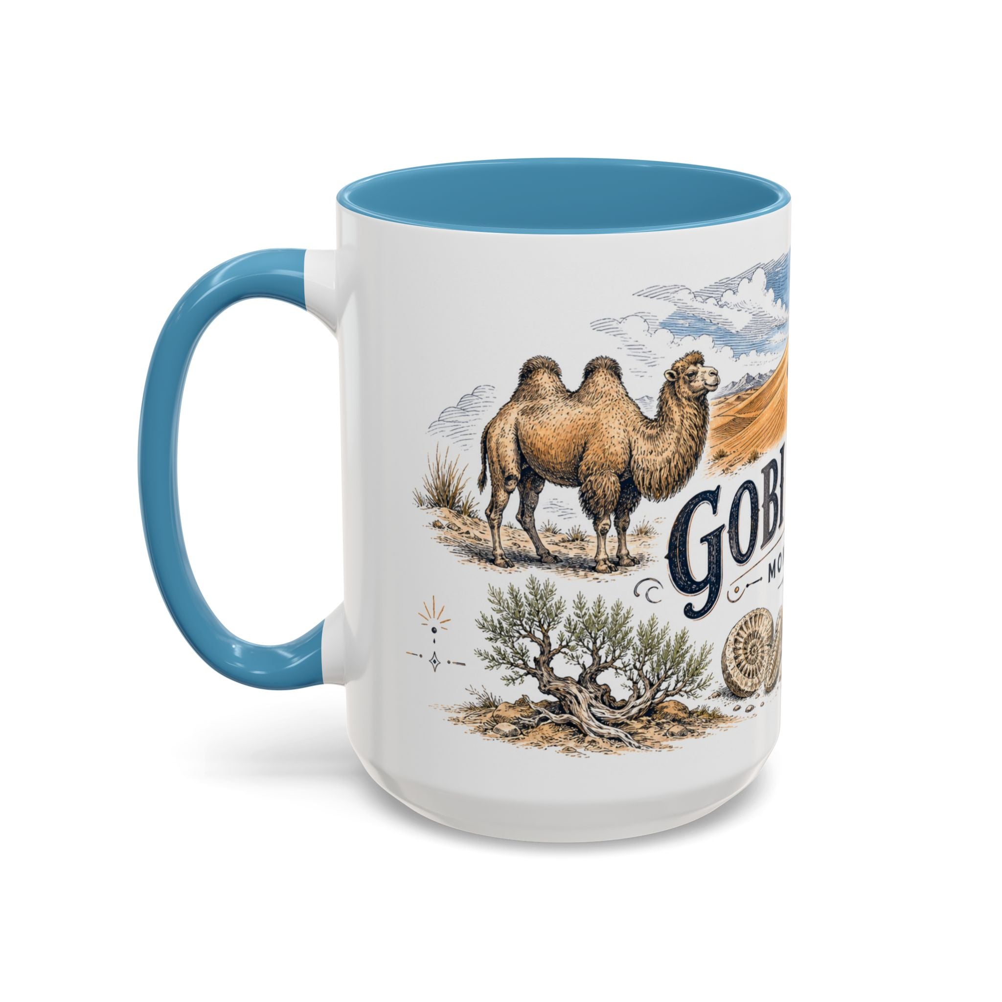 Gobi Desert Mug, Mongolia Travel Souvenir, Bucket List Gift, Accent Ceramic Coffee Mug 11oz 15oz