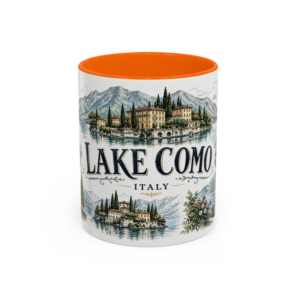 Lake Como Mug, Italy Travel Souvenir, Bucket List Gift, Accent Ceramic Coffee Mug 11oz 15oz