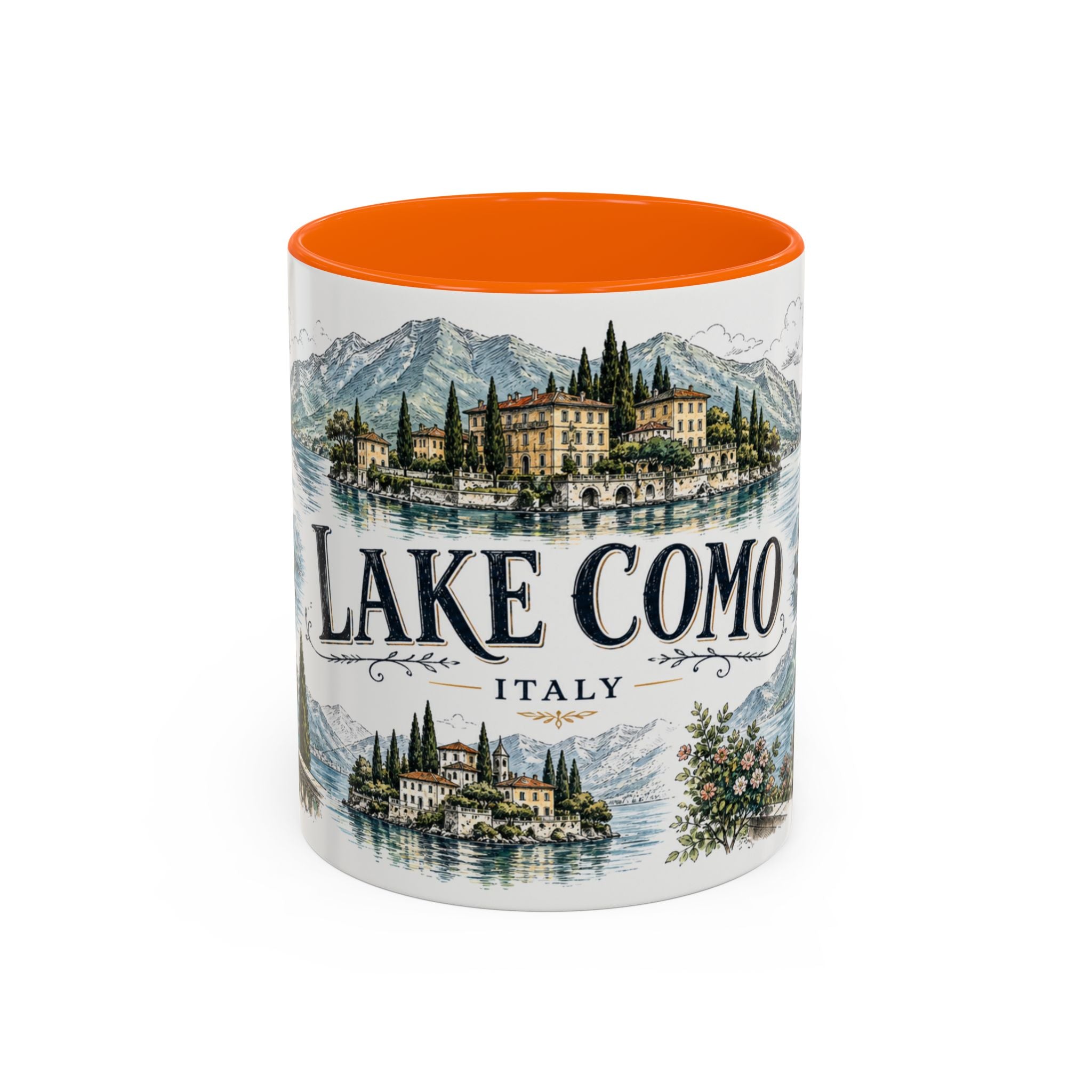 Lake Como Mug, Italy Travel Souvenir, Bucket List Gift, Accent Ceramic Coffee Mug 11oz 15oz