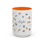 Angkor Christmas Mug | Watercolor Travel Souvenir | Holiday Gift | Accent Ceramic Coffee Cup 11oz 15oz