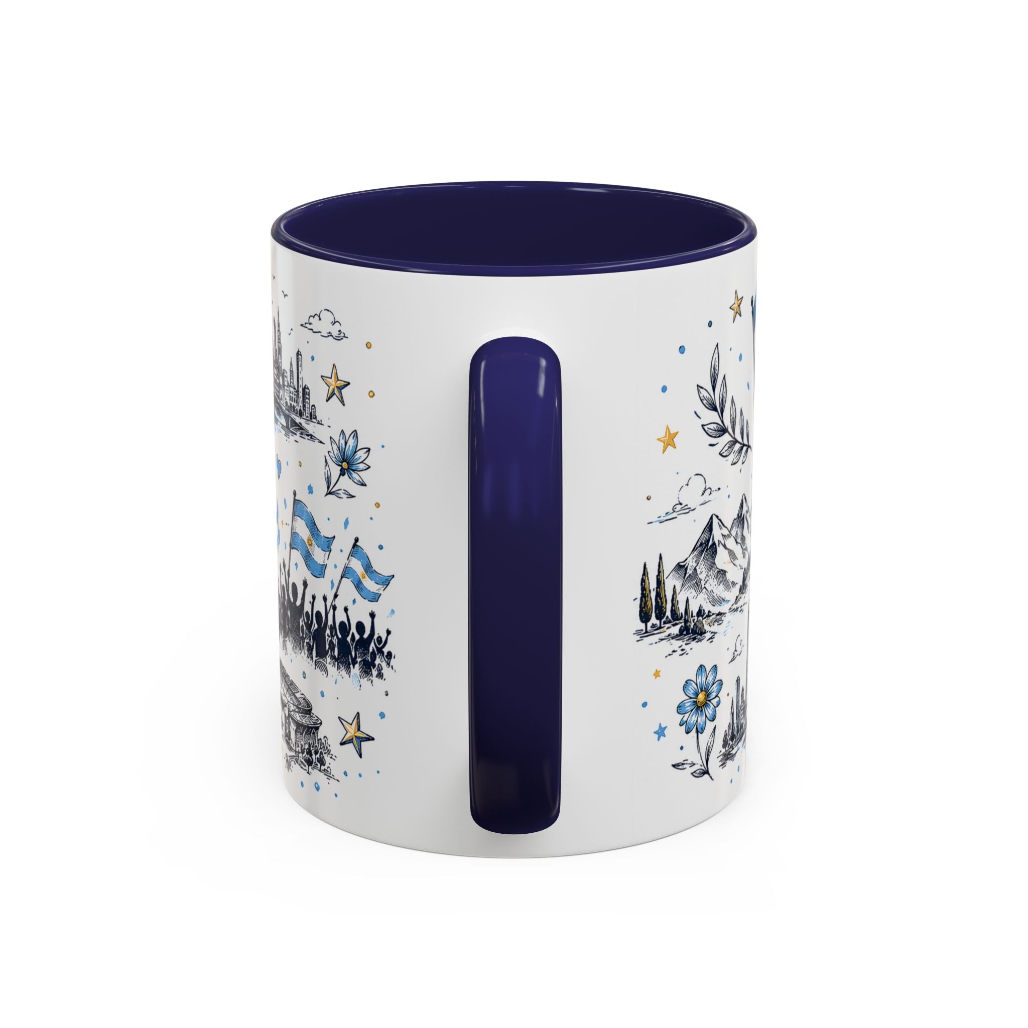 Argentina Soccer Coffee Mug | Soccer Fan Gift | Accent Color Ceramic 11oz 15oz Match Day Cup