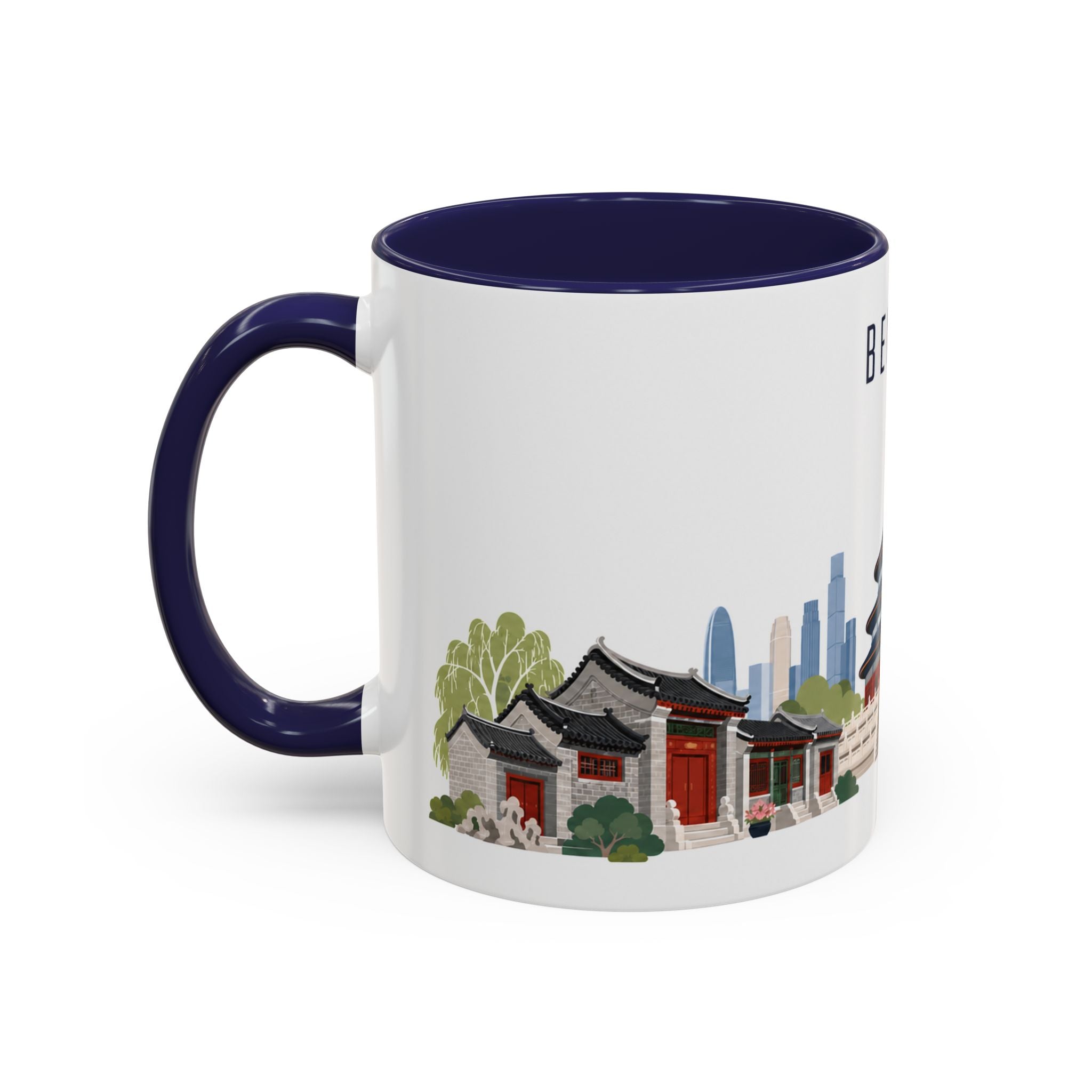 Beijing Coffee Mug | China Travel Souvenir | Porcelain Decal City Gift | 11oz 15oz Accent Mug