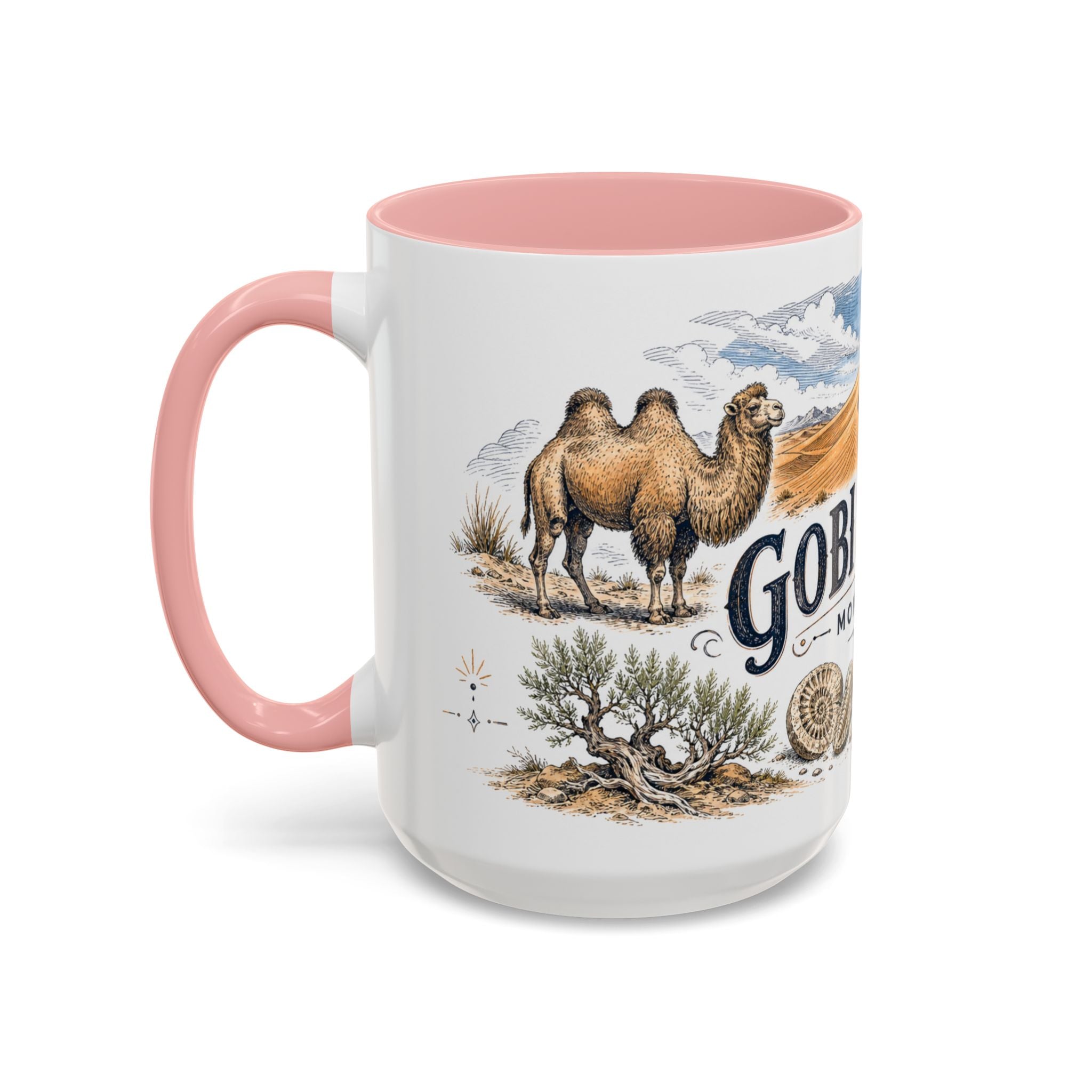 Gobi Desert Mug, Mongolia Travel Souvenir, Bucket List Gift, Accent Ceramic Coffee Mug 11oz 15oz