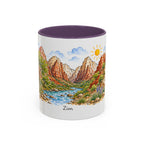 Zion National Park Mug | US Travel Souvenir Accent Coffee Mug | 11oz 15oz Ceramic Cup