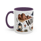 Wadi Rum Coffee Mug | Travel Destination Souvenir Gift | Accent Color Ceramic 11oz 15oz