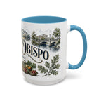San Luis Obispo Coffee Mug | United States Travel Souvenir | Vintage Illustrated City Gift | 11 oz 15 oz Accent Mug