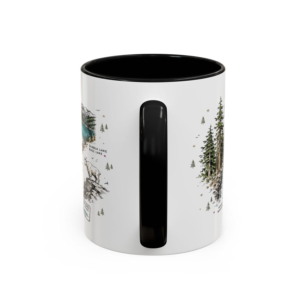 North Cascades National Park Coffee Mug | Washington Alpine Glacier Hiking Gift | Accent Color Ceramic 11oz 15oz