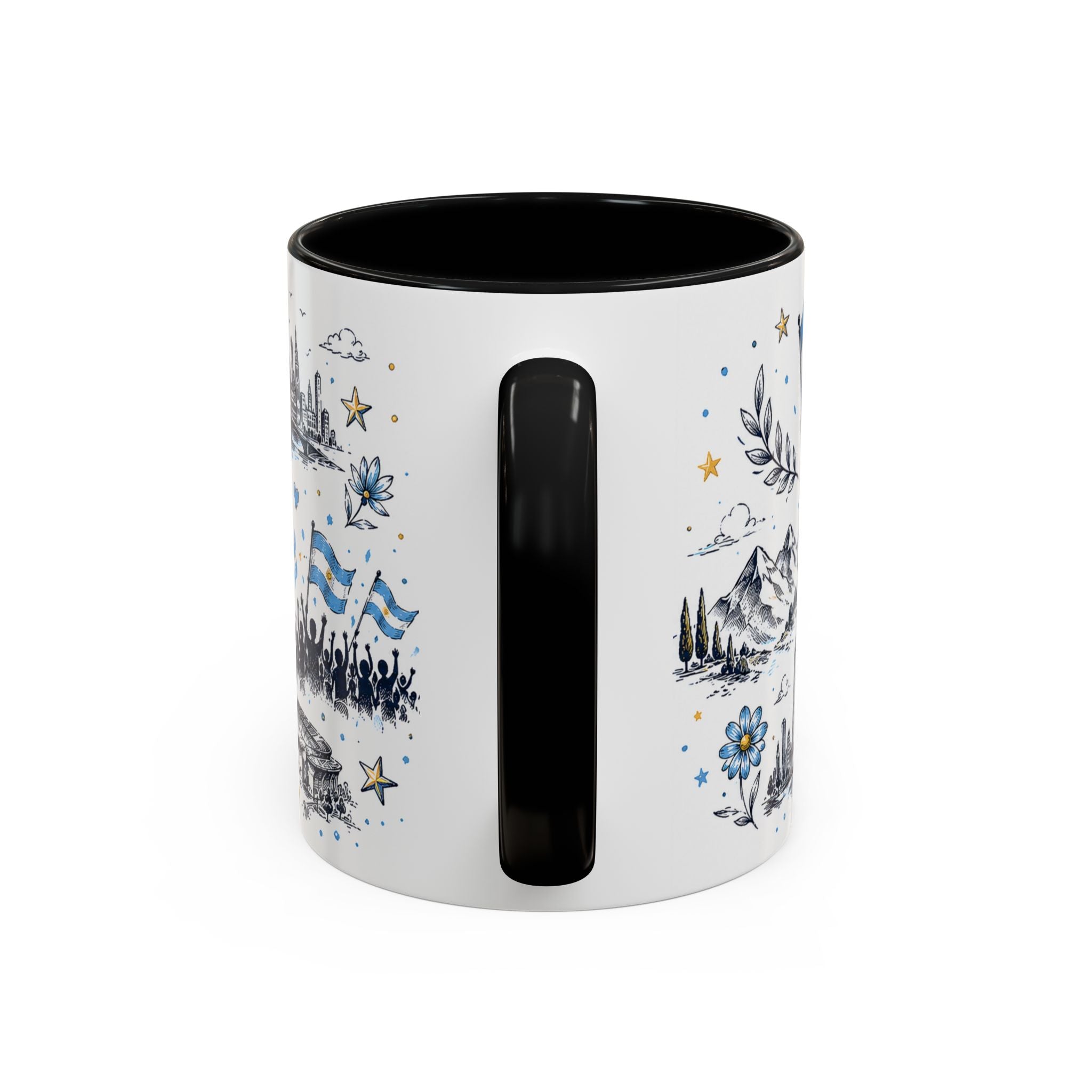 Argentina Soccer Coffee Mug | Soccer Fan Gift | Accent Color Ceramic 11oz 15oz Match Day Cup