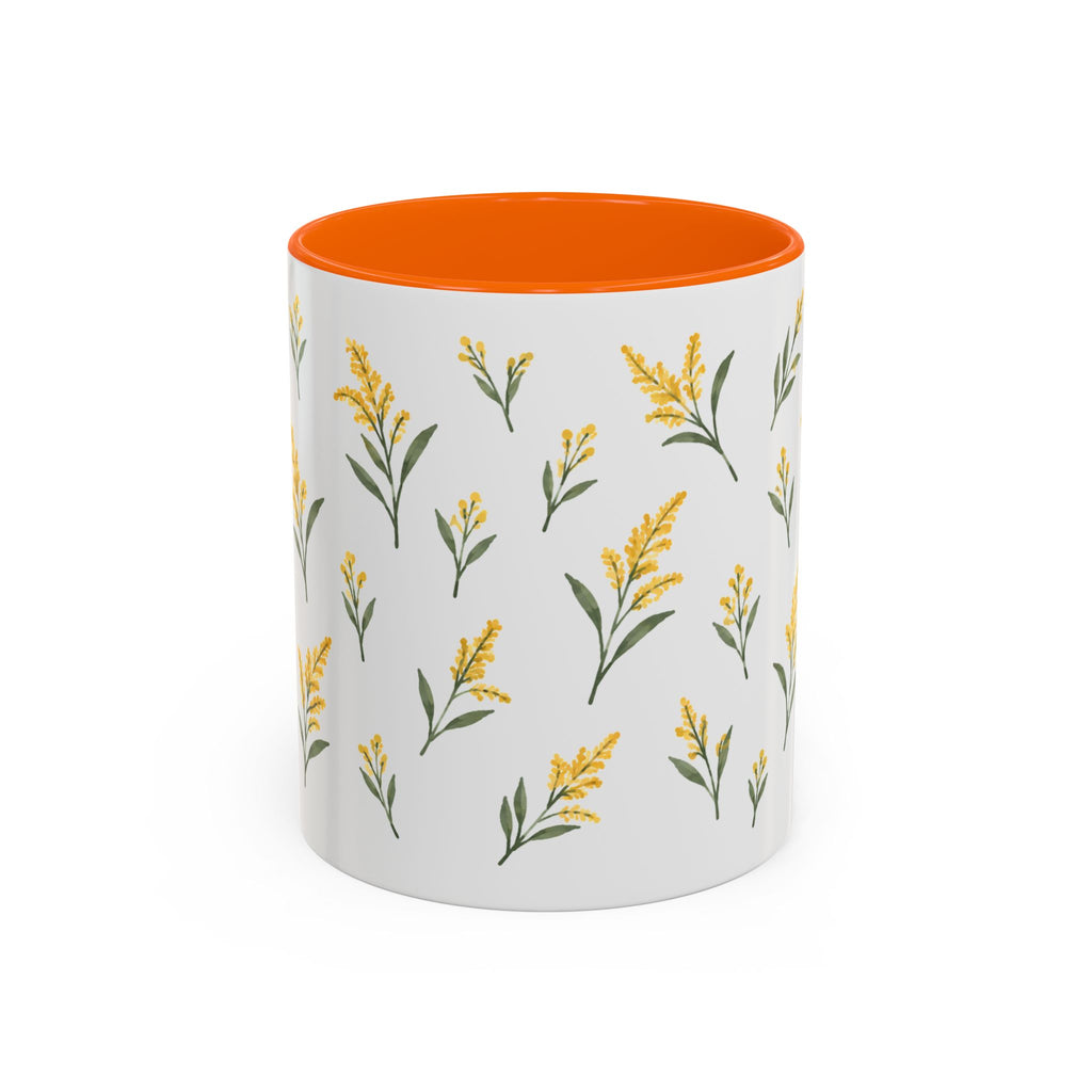 Nebraska Goldenrod Mug, State Flower Floral Coffee Cup, 11oz Botanical Gift