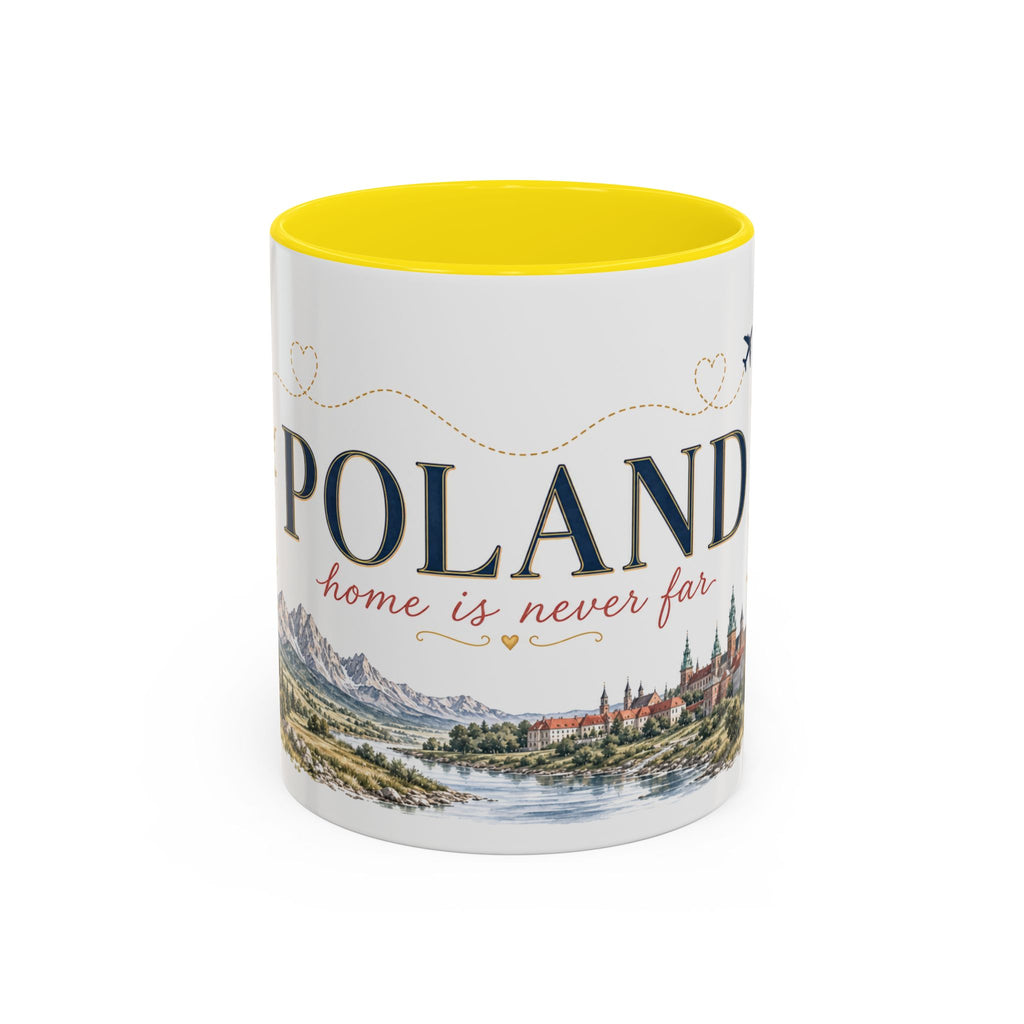 Poland Home Country Mug | Moving Away Gift | Long Distance Friendship | 11 oz 15 oz Accent Mug
