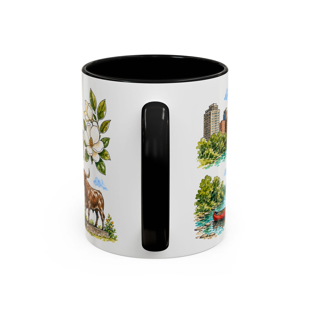 Durham Illustrated Travel Mug | City Souvenir Accent Coffee Mug | 11oz 15oz Ceramic Cup