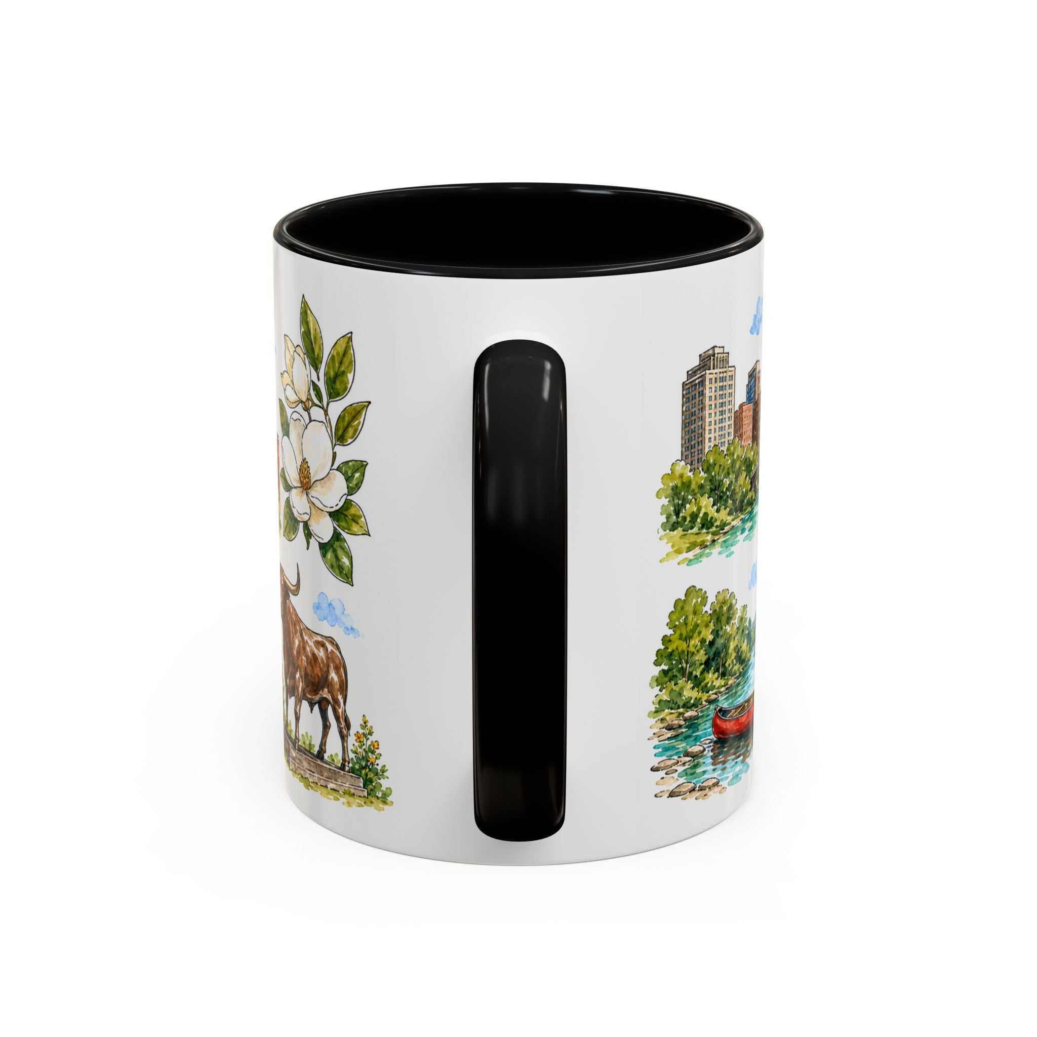 Durham Illustrated Travel Mug | City Souvenir Accent Coffee Mug | 11oz 15oz Ceramic Cup