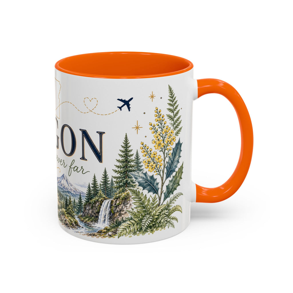 Oregon State Mug | Moving Away, Long Distance Friendship Gift | 11oz 15oz Accent Mug