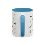 Seattle Christmas Mug | Watercolor Travel Souvenir | Holiday Gift | Accent Ceramic Coffee Cup 11oz 15oz