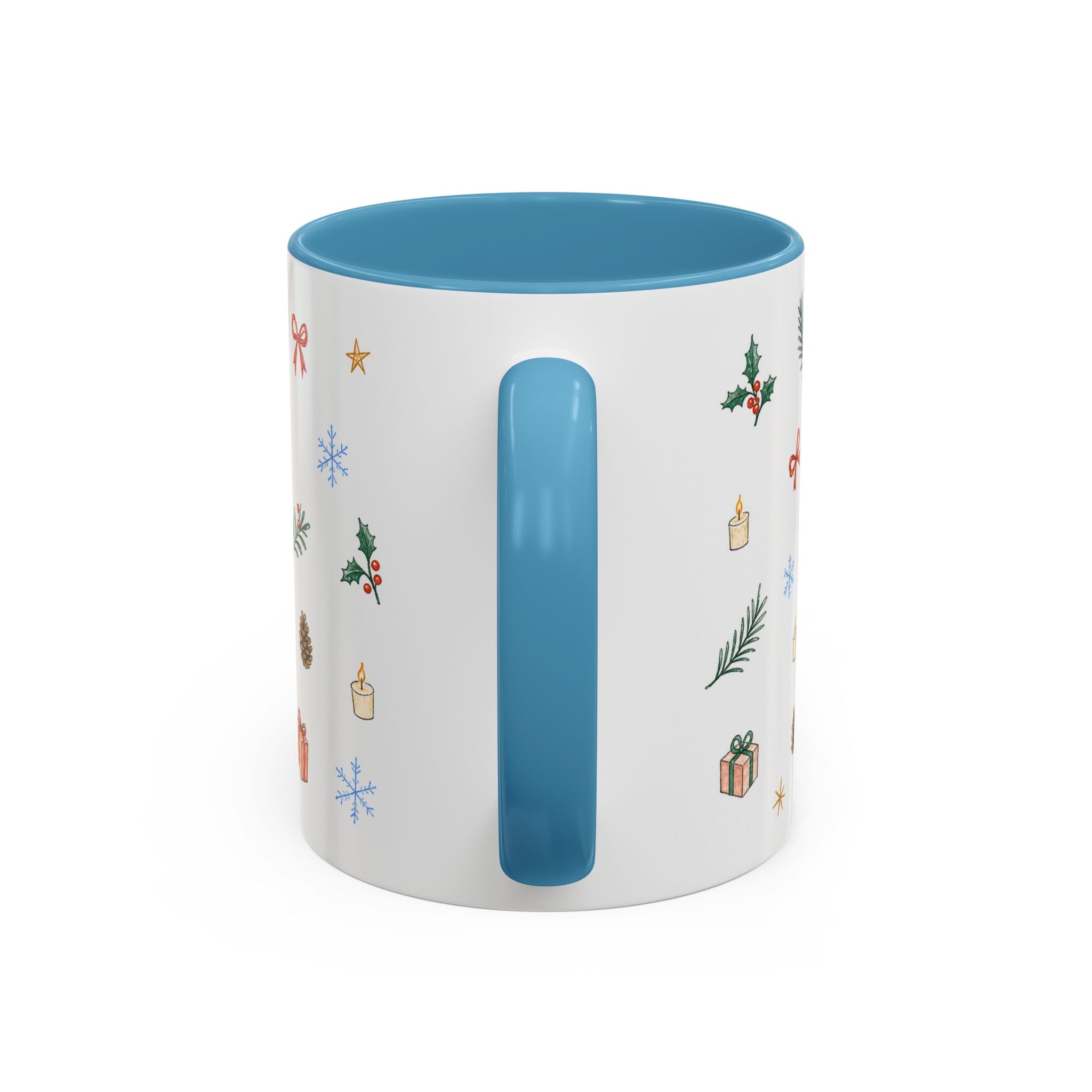 Seattle Christmas Mug | Watercolor Travel Souvenir | Holiday Gift | Accent Ceramic Coffee Cup 11oz 15oz