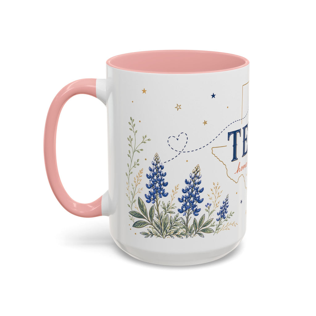 Texas State Map Mug | Bluebonnet Botanical Design, Home Reminder Coffee Cup