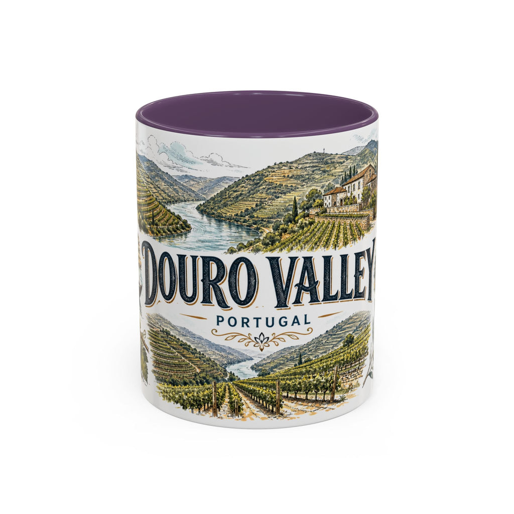Douro Valley Mug, Portugal Travel Souvenir, Bucket List Gift, Accent Ceramic Coffee Mug 11oz 15oz