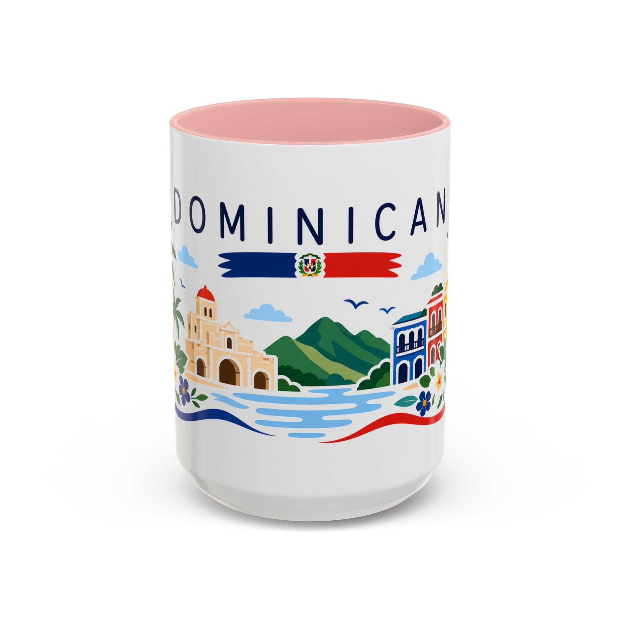 Dominican Republic Coffee Mug | Travel Souvenir Accent Mug | Country Gift Ceramic Cup 11oz 15oz