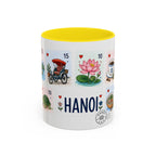 Hanoi Coffee Mug | Postage Stamp Collage Mug | Travel Souvenir Accent Cup 11oz 15oz