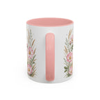 North Dakota State Map Mug | Prairie Rose Botanical Accent Coffee Cup
