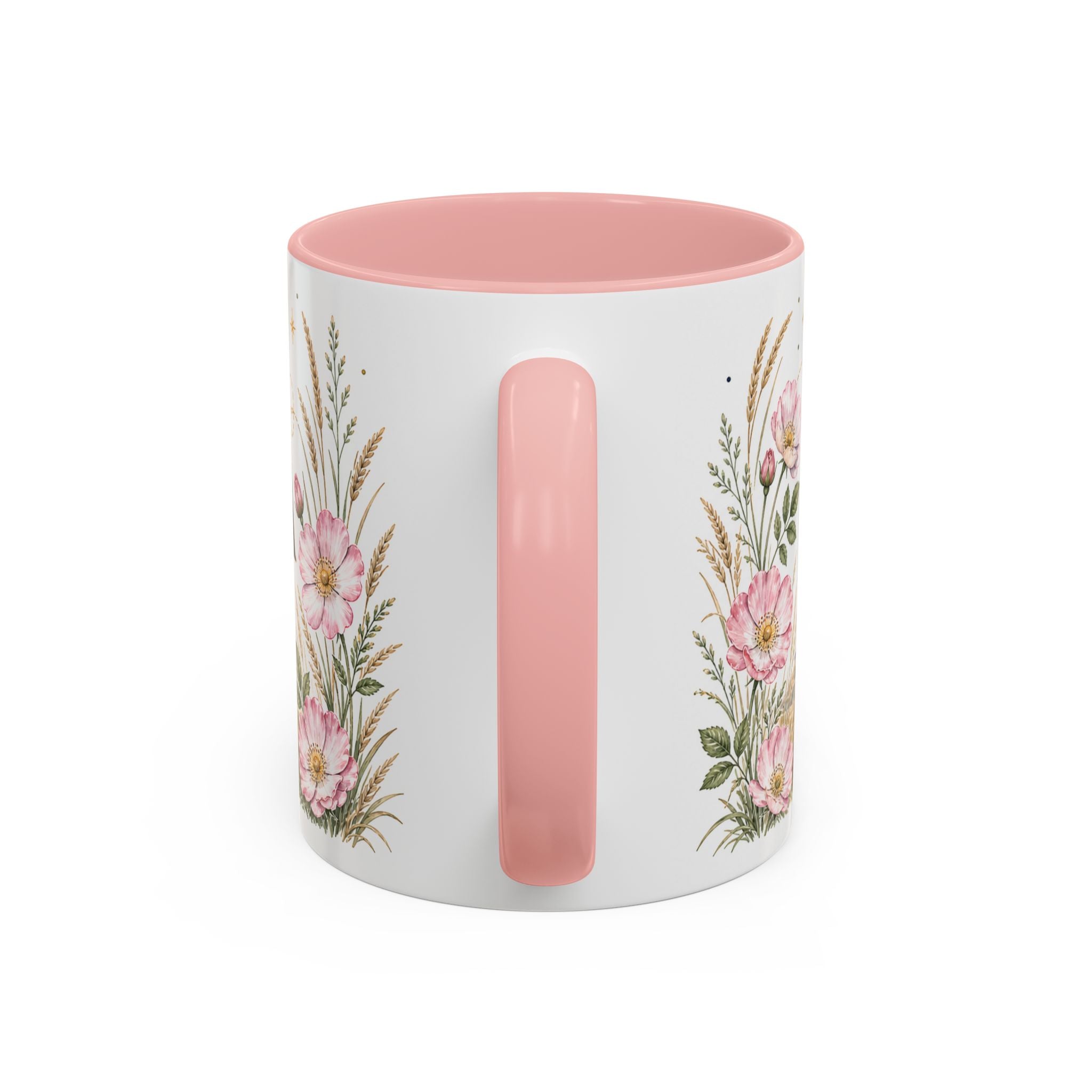 North Dakota State Map Mug | Prairie Rose Botanical Accent Coffee Cup