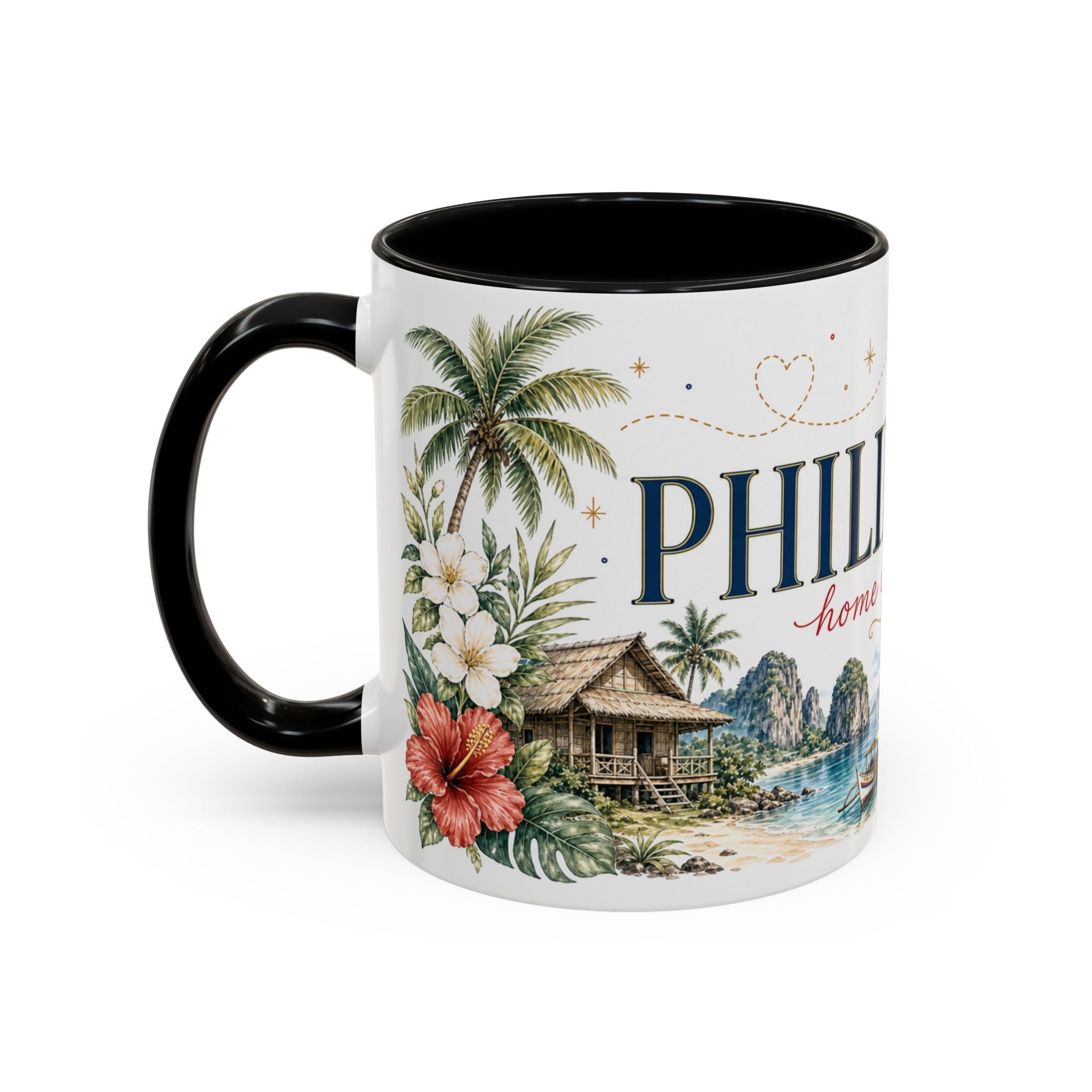 Philippines Home Country Mug | Moving Away Gift | Long Distance Friendship | 11 oz 15 oz Accent Mug