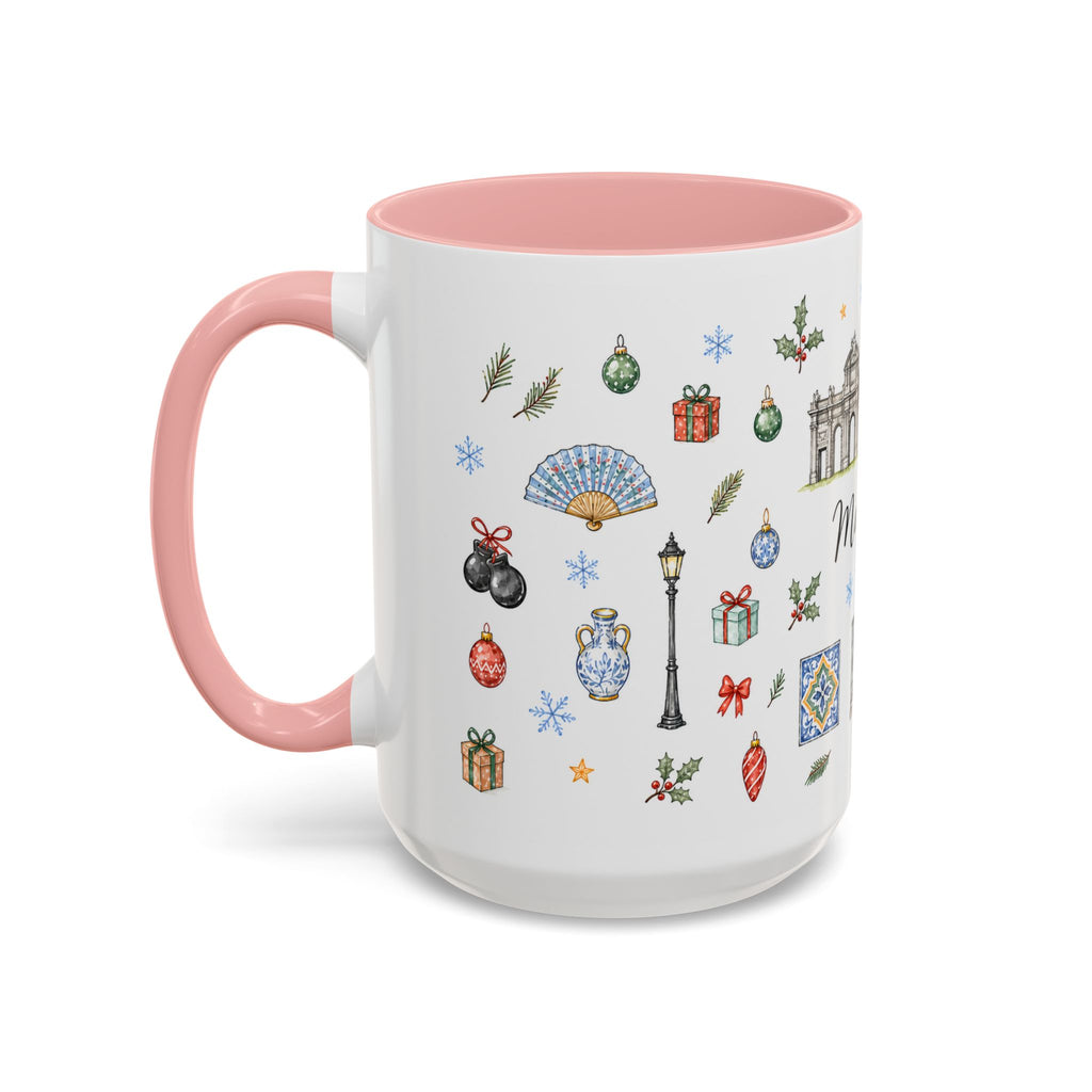 Madrid Christmas Mug | Watercolor City Souvenir, Travel Memories, Ceramic Coffee Cup