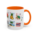 Honolulu Coffee Mug | Postage Stamp Collage Mug | Travel Souvenir Accent Cup 11oz 15oz
