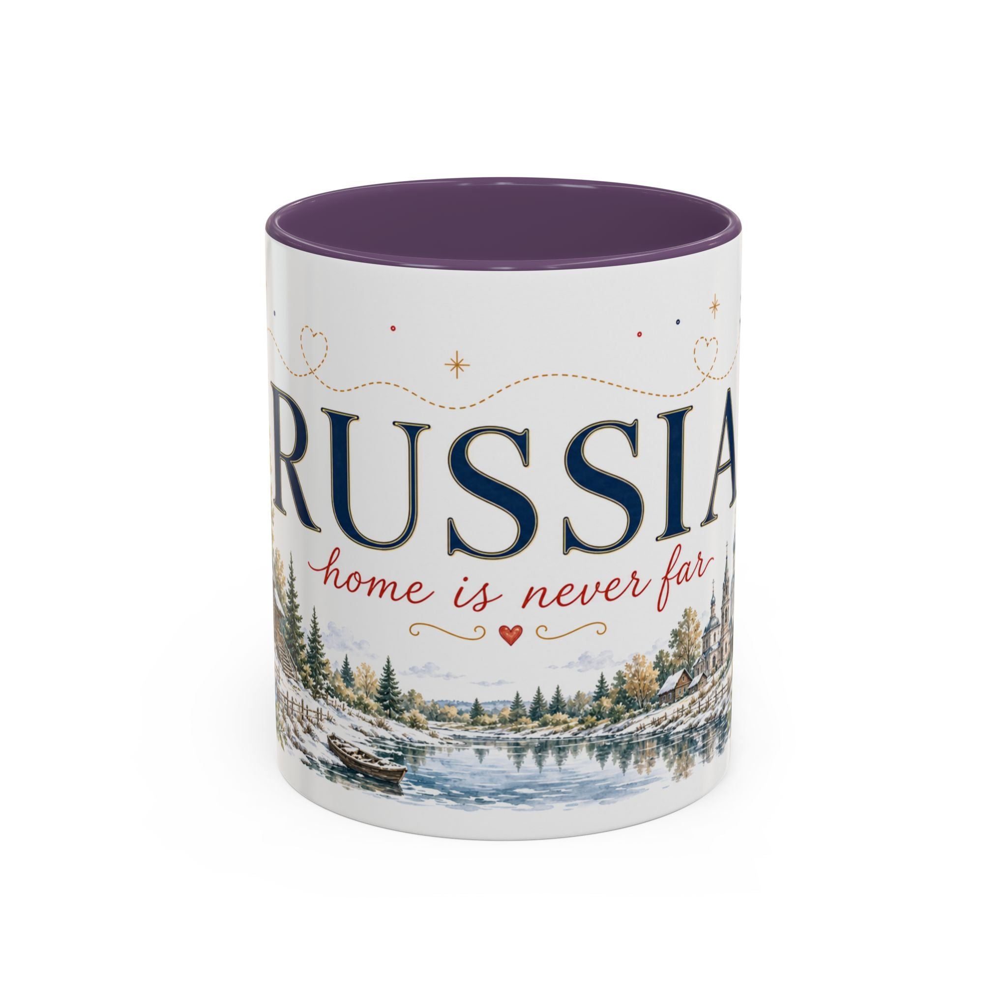 Russia Home Country Mug | Moving Away Gift | Long Distance Friendship | 11 oz 15 oz Accent Mug