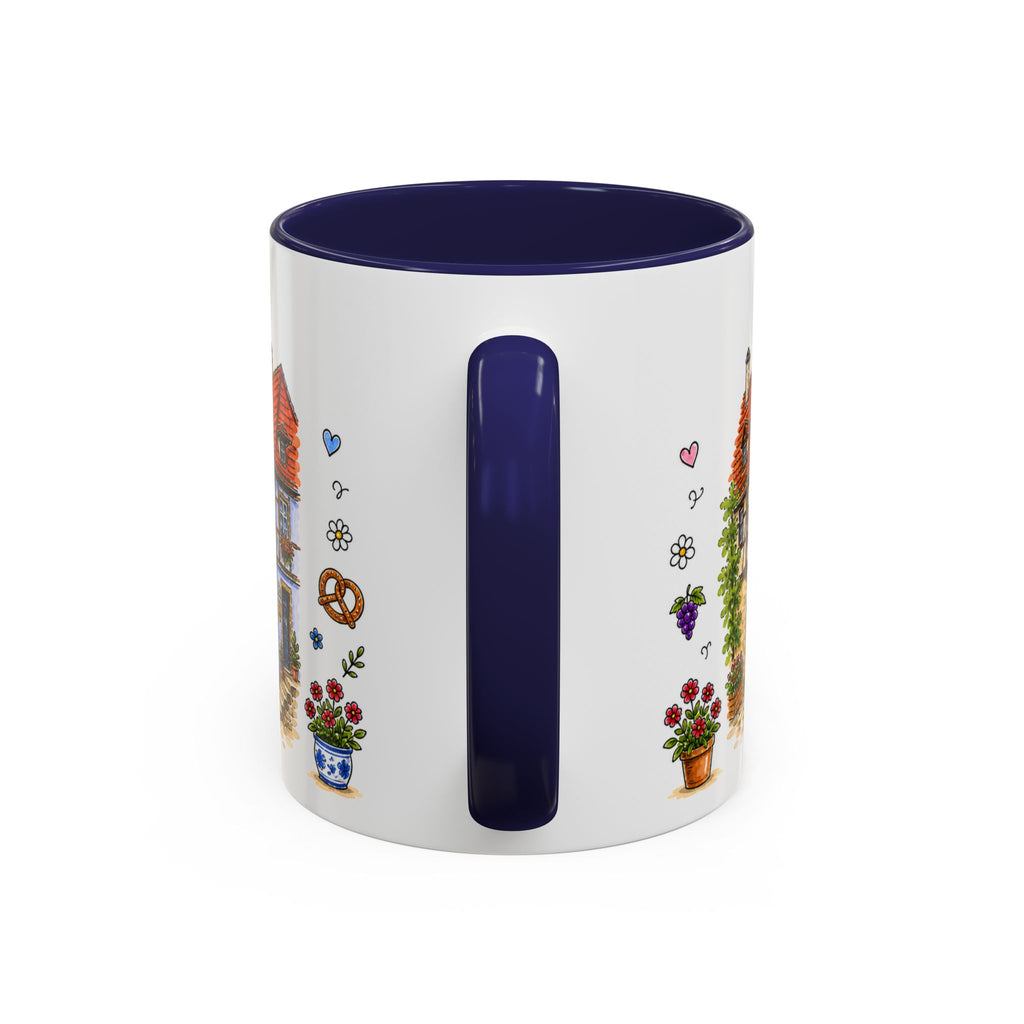 Rothenburg Illustrated Travel Mug | Germany Souvenir Accent Coffee Mug | 11oz 15oz Ceramic Cup